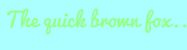 Image with Font Color 96FF8B and Background Color ABFFFF
